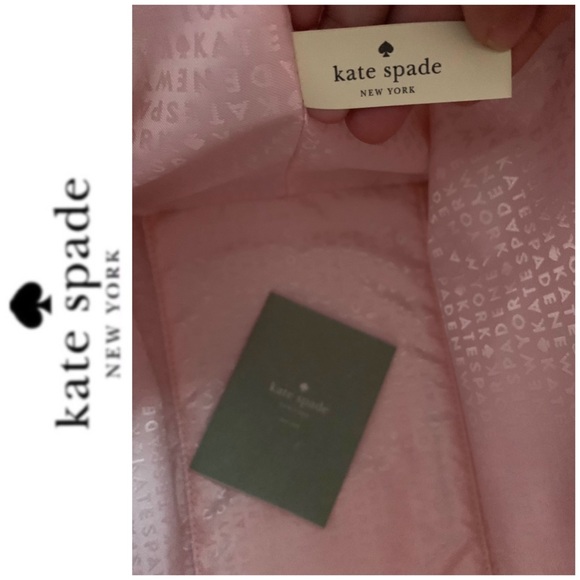 NWT Kate Spade genuine leather tote blush black - Picture 7 of 10